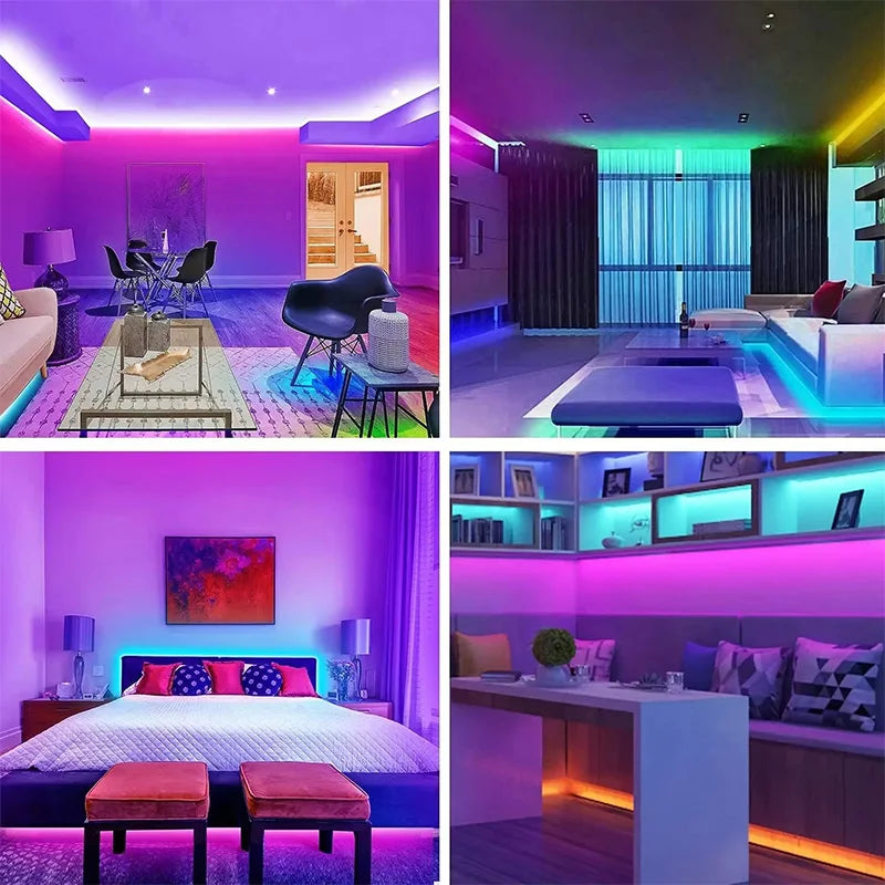 RGB LED Strip Lights with Music Sync and Remote Control