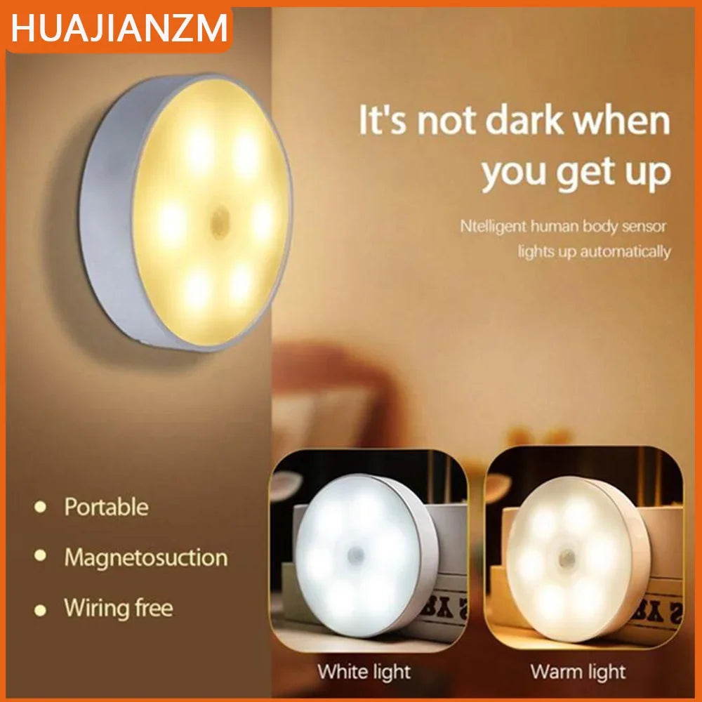 Motion Sensor Night Lights in Warm White/Cold White - Adjustable Brightness, Automatic On/Off, Ideal for Bedside, Stairs, U