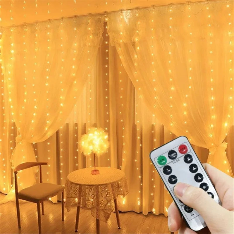 USB Christmas Curtain Fairy Lights for Home Decoration