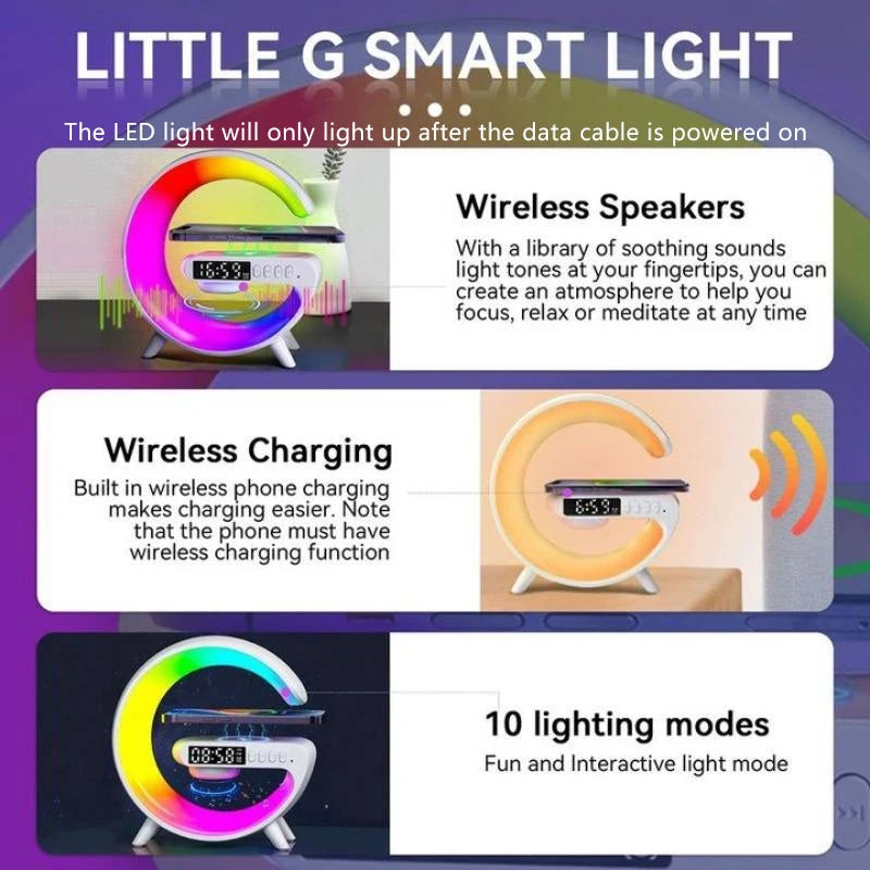 RGB LED Digital Alarm Clock with Colorful Ambient Lighting