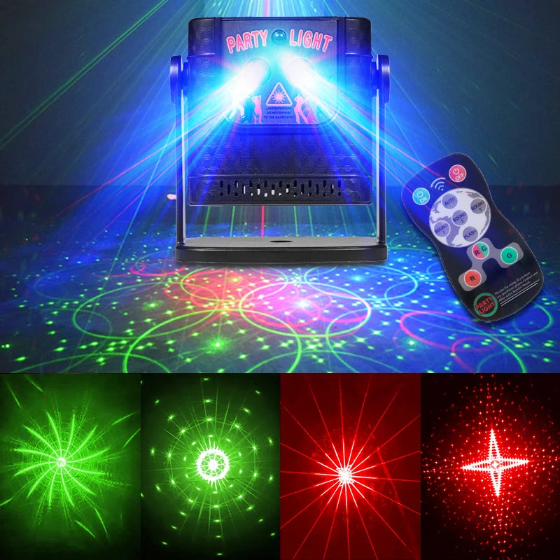 RGB Laser Stage Light Projector with Remote Control