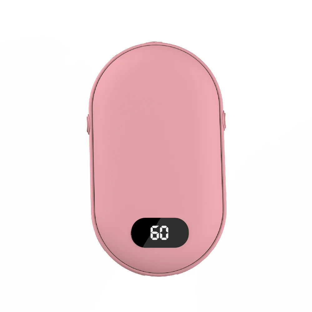 USB Rechargeable Hand Warmer Power Bank 2-in-1 Mini Electric Heater High-Capacity Pocket Warmer for Cold Weather Winter Gift