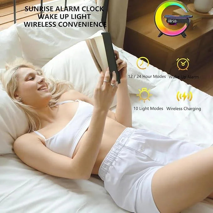 RGB LED Digital Alarm Clock with Colorful Ambient Lighting