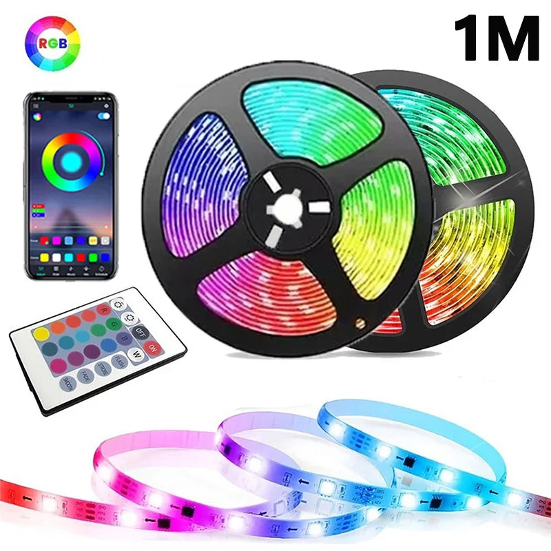 RGB LED Strip Lights with Music Sync and Remote Control