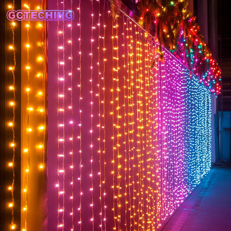 USB Christmas Curtain Fairy Lights for Home Decoration