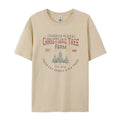 Christmas Tree Farm Graphic T Shirt Women Hip Hop Streetwear Christmas Fashion Casual Cute T-shirts Short Sleeve Cotton Tee Tops