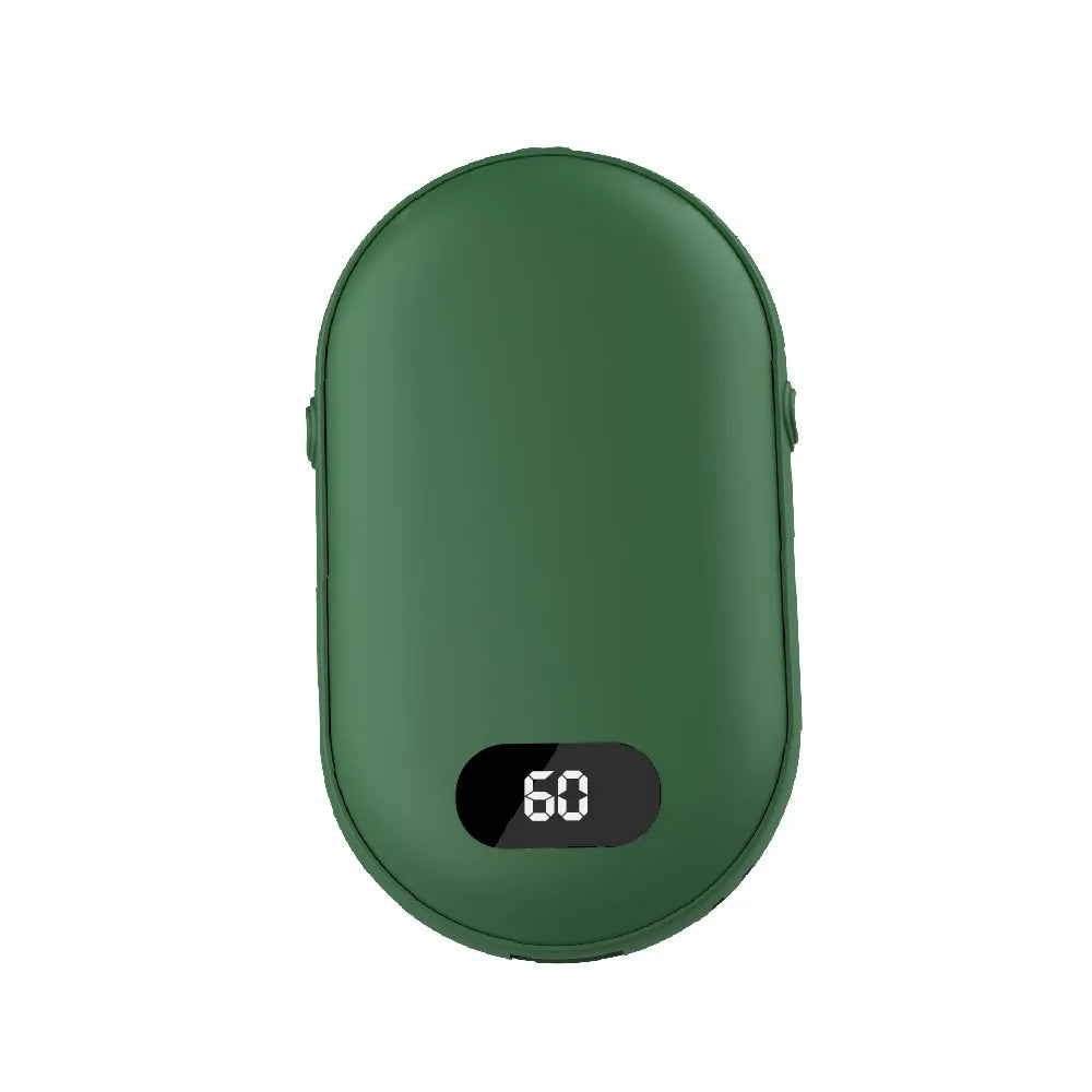 USB Rechargeable Hand Warmer Power Bank 2-in-1 Mini Electric Heater High-Capacity Pocket Warmer for Cold Weather Winter Gift