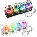 /Clickable Keyboard Keychain LED Light - Stress Anxiety Relief Fidget Toy, Portable Desktop Accessory for Office Decoration Gift
