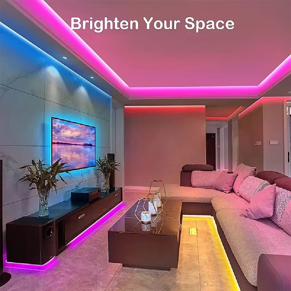 RGB 2835 Light Strip 1M/3M/5M/10M Battery Box LED Rope Light With 24Keys Remote Control For Living Room Bedroom Home Decoration