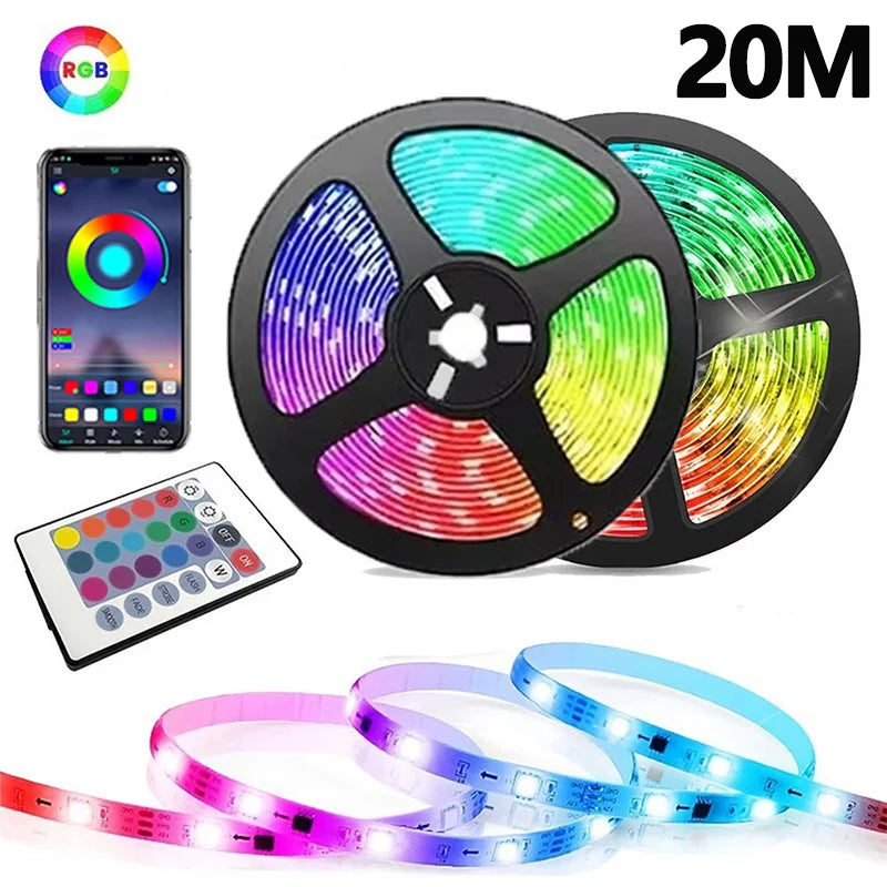 RGB LED Strip Lights with Music Sync and Remote Control
