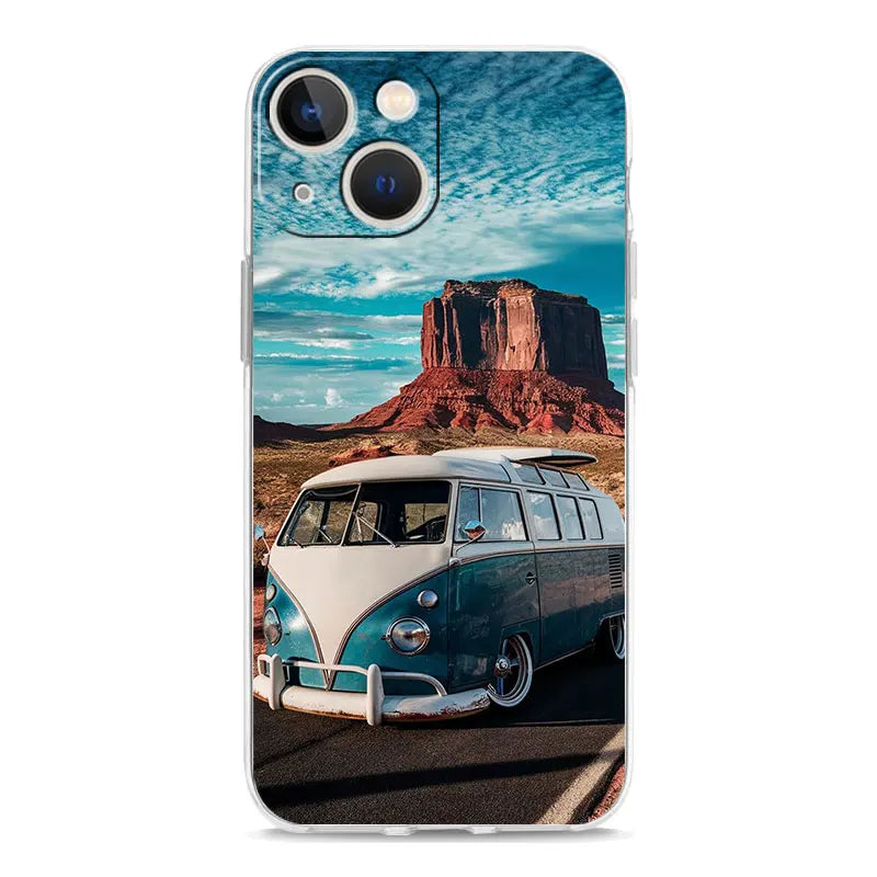 Retro Vintage Van Beach Phone Case – Tropical Summer Design