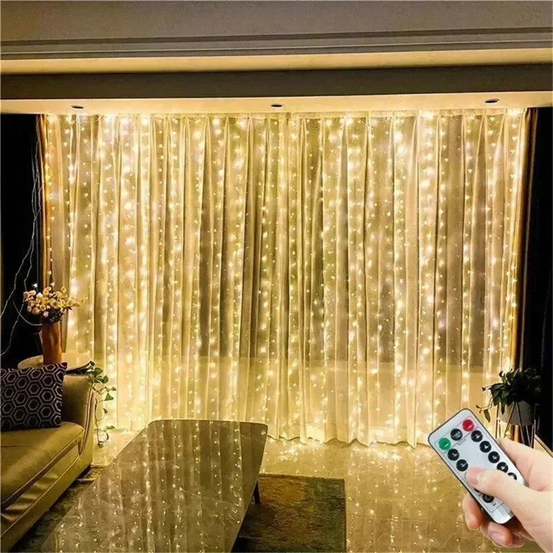 USB Christmas Curtain Fairy Lights for Home Decoration